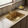 Pure.Sink Luxion Gold sink 51x50 cm Tapwing with tap hole PLX5150T-60